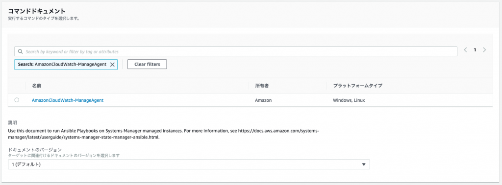 AmazonCloudWatch-ManageAgent入力